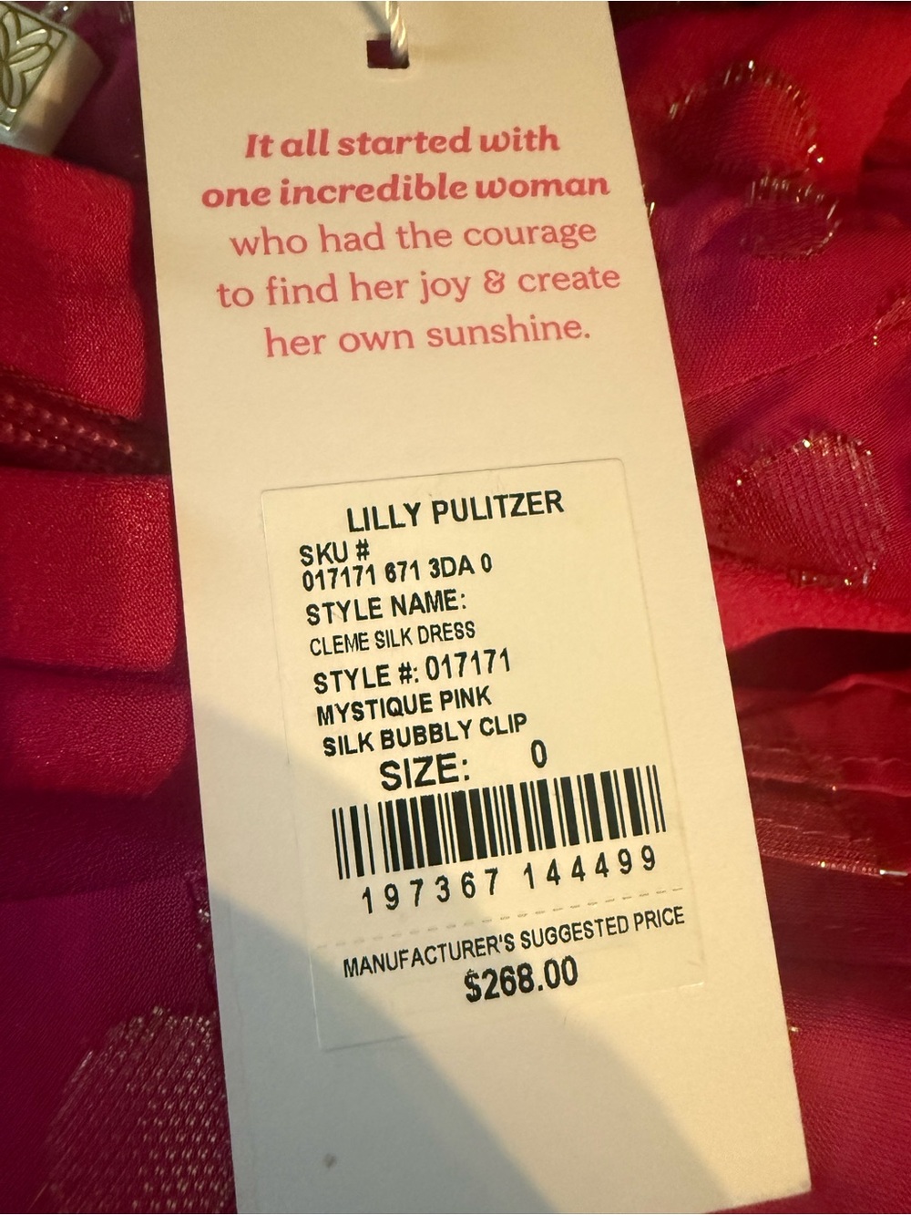 Lilly Pulitzer, NWTs mystique pink silk bubbly clip Print Mini Dress sz 0 - Picture 8 of 8
